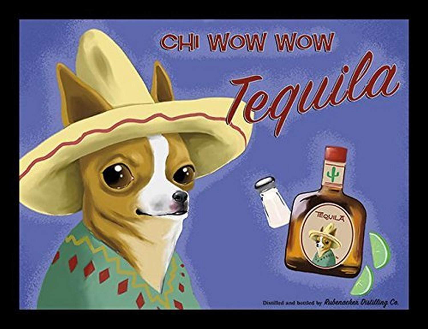 Amazon.com: buyartforless Framed Chi Wow Wow Tequila Chihuahua by
